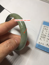 Load image into Gallery viewer, Sold. Please don't order. Thanks. 61mm Certified 100% natural Type A dark green/sunny green/black/red/brown jadeite bangle PD82-9786