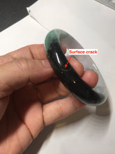 Load image into Gallery viewer, 59mm Certified Type A 100% Natural sunny green dark green purple Jadeite Jade bangle BP99-4054