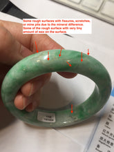 Load image into Gallery viewer, 56.2mm Certified Type A 100% Natural sunny green purple white Jadeite bangle PC168-8111