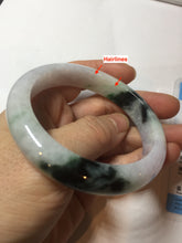 Load image into Gallery viewer, 56mm certified 100% natural type A sunny green/dark green/purple/white jadeite jade bangle PF19-3425