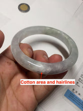 Load image into Gallery viewer, 59mm Certified Type A 100% Natural icy watery green purple Jadeite Jade bangle BQ48-6803