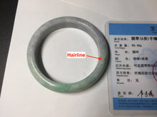 Load image into Gallery viewer, 59mm Certified Type A 100% Natural sunny green purple Jadeite Jade bangle BP39-1184