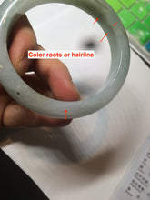 Load image into Gallery viewer, 57.5 mm Certified Type A 100% Natural green/purple Jadeite Jade bangle AX57-0356