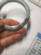 Load image into Gallery viewer, 55.2mm certified Type A 100% Natural dark green gray Jadeite Jade bangle PJ88-6650