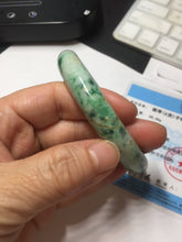 Load image into Gallery viewer, 58mm Certified Type A 100% Natural Sunny Green Brown with Green Floating Flowers Spring on Old Branches (春生旧枝) round cut Jadeite Jade Bangle PC210-6227