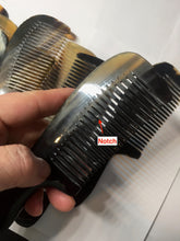 Load image into Gallery viewer, 15.5cm 100% Natural black yellow Buffalo Horn Comb with flaws group AW9