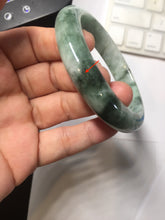 Load image into Gallery viewer, 55.2mm certified Type A 100% Natural dark green gray Jadeite Jade bangle BS113-6644
