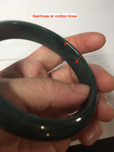Load image into Gallery viewer, 59mm Certified Type A 100% Natural dark green/blue/gray/black Guatemala Jadeite bangle BS144-6408