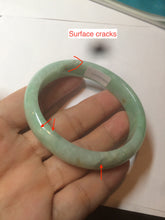 Load image into Gallery viewer, 50.5mm Certified Type A 100% Natural sunny apple green/red Jadeite Jade oval bangle AJ67-0170