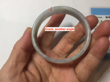 Load image into Gallery viewer, 51.2mm Certified Type A 100% Natural light green purple jadeite jade bangle AA100-9100