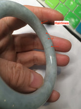 Load image into Gallery viewer, 56.4 mm certificated Type A 100% Natural light green round cut Jadeite Jade bangle S54-4069