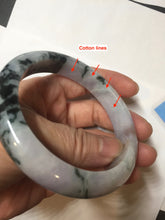 Load image into Gallery viewer, 60mm Certified Type A 100% Natural dark green/red/purple/gray Snowy Pine Mountain and Everlasting Crimson Heart (碧血丹心)Jadeite Jade bangle PE114-1222