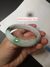 Load image into Gallery viewer, 60mm certified 100% natural type A green white jadeite jade bangle AY75-1734