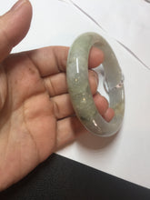 Load image into Gallery viewer, 53.2mm certified type A 100% Natural green/yellow/purple/gray Jadeite Jade bangle G109-3537
