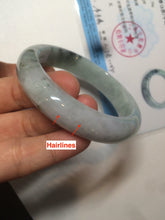 Load image into Gallery viewer, 55 mm Certified type A 100% Natural green/purple/black Jadeite bangle AT97-7557