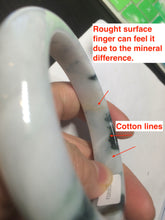 Load image into Gallery viewer, 59.5mm certified Type A 100% Natural green/white/purple Jadeite bangle R107-0467