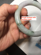 Load image into Gallery viewer, 58.5mm certified type A 100% Natural sunny green/purple round cut Jadeite Jade bangle BM84-0022