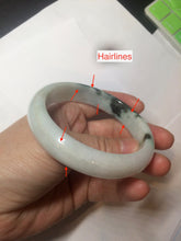 Load image into Gallery viewer, 60mm certified type A 100% Natural sunny green/dark green/white jadeite jade bangle BG25-1719
