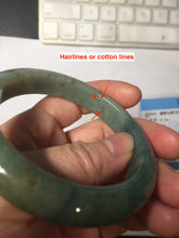 Load image into Gallery viewer, 54.3mm Certified 100% natural Type A oily dark green/blue/brown/gray (老油青) jadeite jade bangle PH189-6938