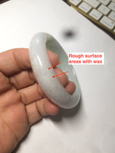 Load image into Gallery viewer, 55mm certified Type A 100% Natural sunny green/white/brown/yellow Jadeite Jade bangle AC71-1463
