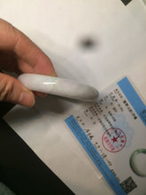 Load image into Gallery viewer, 55mm Certified 100% natural Type A sunny green/purple/white jadeite jade bangle BH29-5417