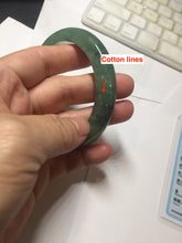 Load image into Gallery viewer, 56.5mm Certified Type A 100% Natural Woodland Green Jadeite Bangle BH234-0253
