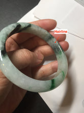 Load image into Gallery viewer, 56.9mm 100% natural Type A sunny green white jadeite jade bangle BN7-8239