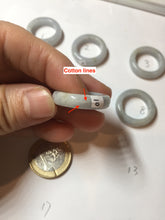 Load image into Gallery viewer, Size 6 1/2 100% natural type A light purple white jadeite band ring group AA110