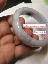 Load image into Gallery viewer, 56mm Certified type A 100% Natural purple/white chubby Jadeite bangle AZ133-9661