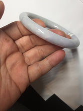 Load image into Gallery viewer, 59.5mm certified 100% natural light green/white/purple round cut jadeite jade bangle BS38-(5572)