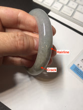 Load image into Gallery viewer, 57mm Certificated 100% natural type A light green/gray/black jadeite jade bangle BP53-5969