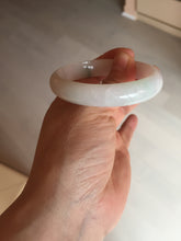 Load image into Gallery viewer, 52mm certified Type A 100% Natural green/white oval Jadeite Jade bangle BM60-0287