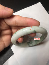 Load image into Gallery viewer, 54mm Certified 100% natural Type A sunny green/white jadeite jade bangle BK97-0352