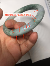 Load image into Gallery viewer, 52.5mm Certified Type A 100% Natural green purple round cut jadeite Jade bangle PJ37-0284