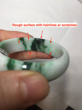 Load image into Gallery viewer, 46.7mm certified Type A 100% Natural sunny green/brown/white(白底青) kids Jadeite Jade bangle/scarf buckle PJ67-0098