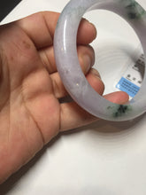 Load image into Gallery viewer, 58mm certified 100% natural type A light green/purple/yellow(FU LU SHOU) jadeite jade bangle BN84-8722