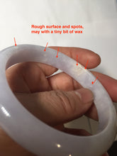 Load image into Gallery viewer, 56.1mm certified 100% Natural type A light purple white Jadeite Jade bangle PH194-8257