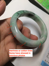 Load image into Gallery viewer, 57.6mm Certified 100% natural Type A sunny green/white jadeite jade bangle AX49-4131