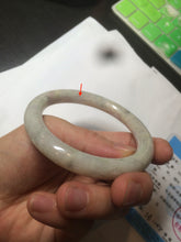 Load image into Gallery viewer, 56.9mm certified 100% natural type A light green/purple/yellow round cut jadeite jade bangle D125-8926