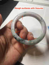 Load image into Gallery viewer, 53.5mm Certified type A 100% Natural sunny green/purple/yellow(Fu LU SHOU) Jadeite bangle BN42-5128