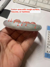 Load image into Gallery viewer, 60.5mm Certified Type A 100% Natural icy watery green/purple chubby Jadeite Jade bangle PB236-9536