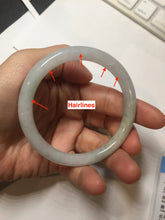 Load image into Gallery viewer, 54.7mm certified 100% natural Type A gray green white purple round cut jadeite jade bangle AA124-4912