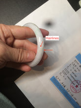 Load image into Gallery viewer, 55.5mm Certified 100% natural Type A sunny green/white jadeite jade bangle BH28-5421