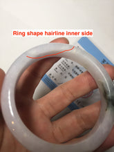 Load image into Gallery viewer, 55.5mm certified 100% natural type A icy watery green/purple jadeite jade bangle BN89-3521