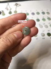 Load image into Gallery viewer, 12.5-13mm Type A 100% Natural icy watery green purple white yellow Jadeite Safety Guardian Button donuts pendant PF2