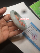 Load image into Gallery viewer, 57mm Certified 100% natural Type A light green/white jadeite jade bangle BH48-6419