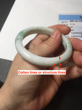Load image into Gallery viewer, 53mm Certified Type A 100% Natural sunny green white(白底青) Jadeite Jade bangle BP41-3176