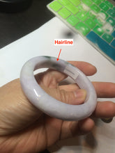 Load image into Gallery viewer, 53.3mm Certified 100% natural Type A olive green/white/purple jadeite jade bangle AZ24-5202