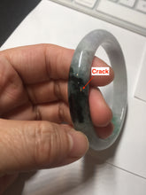 Load image into Gallery viewer, 51.5mm certified Type A 100% Natural sunny green purple oval Jadeite Jade bangle BN43-5137