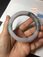 Load image into Gallery viewer, 55.9mm Certified 100% natural Type A light purple with sunny flying flowers jadeite jade bangle BL106-8719